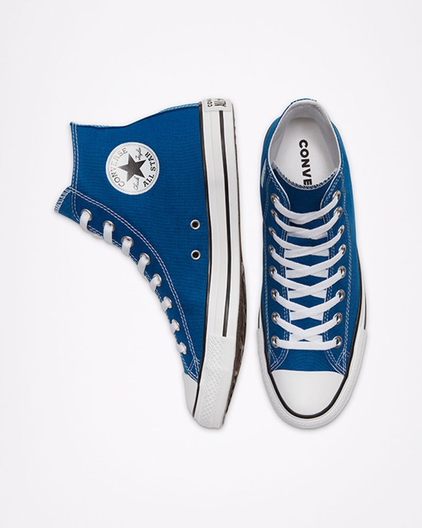 Zapatillas Altas Converse Chuck Taylor All Star Classic Mujer Azules Blancas | PE PL42W8